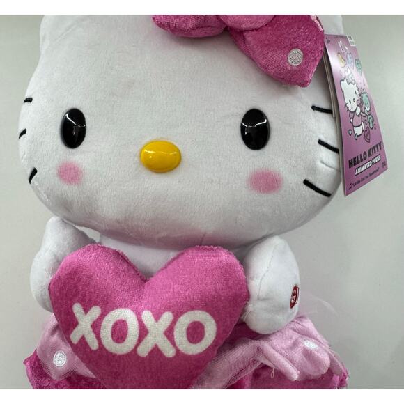 Gemmy Hello Kitty Sanrio XOXO Pink Animated Side Stepper Plush Valentines Love - Picture 5 of 8